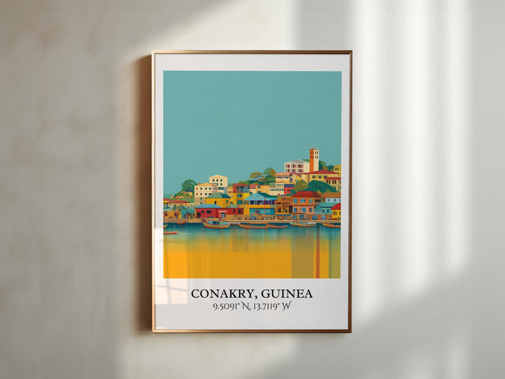 Conakry Wall Art, Conakry Guinea Print, Guinea Watercolor Art, Guinea Gift, Guinea Africa Travel Print, Travel Poster, Housewarming Gift