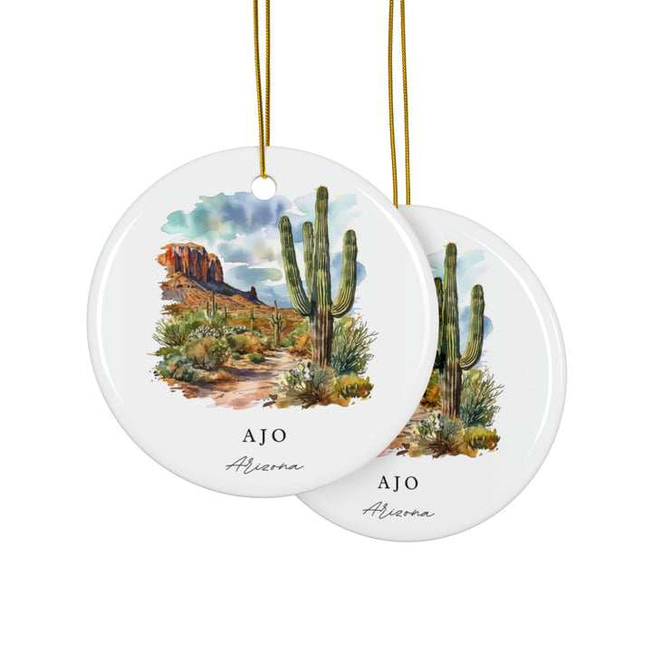 Ajo Arizona Ornament: Unique Ajo Souvenir, Arizona Xmas Decor, and Authentic Ajo AZ Gift