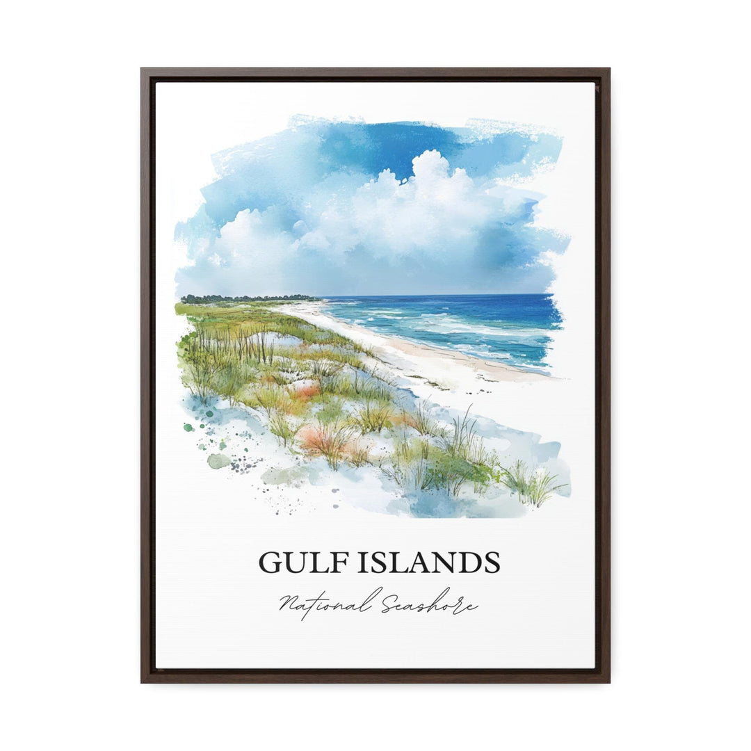 Gulf Islands Seashore Art, Pensacola Print, Navarre Artwork, Gulf Islands Mississippi Gift, Travel Print, Travel Poster, Housewarming Gift