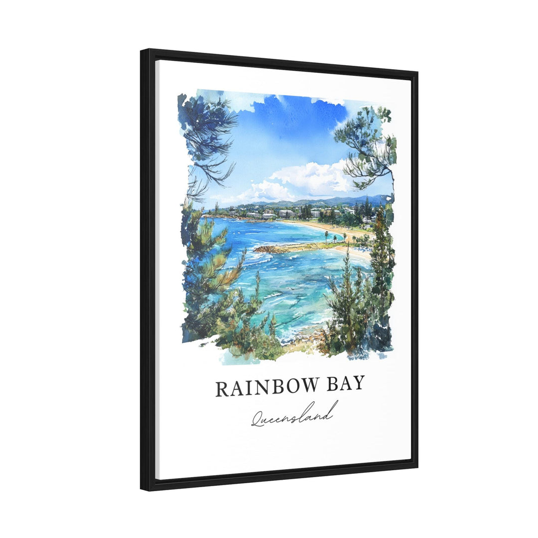 Rainbow Bay Wall Art, Rainbow Bay Beach Print, Gold Coast Watercolor Art, Queensland Gift, Travel Print, Travel Poster, Housewarming Gift
