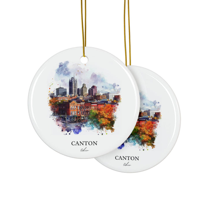 Canton Ohio Ornament: Unique Canton OH Souvenir, Ohio Xmas Decor, and Authentic Canton Ohio Gift