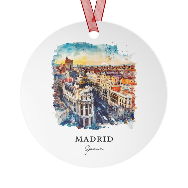 Madrid Spain Ornament: Unique Madrid Souvenir, Madrid Espana Xmas Decor, and Authentic Madrid Cityscape Gift