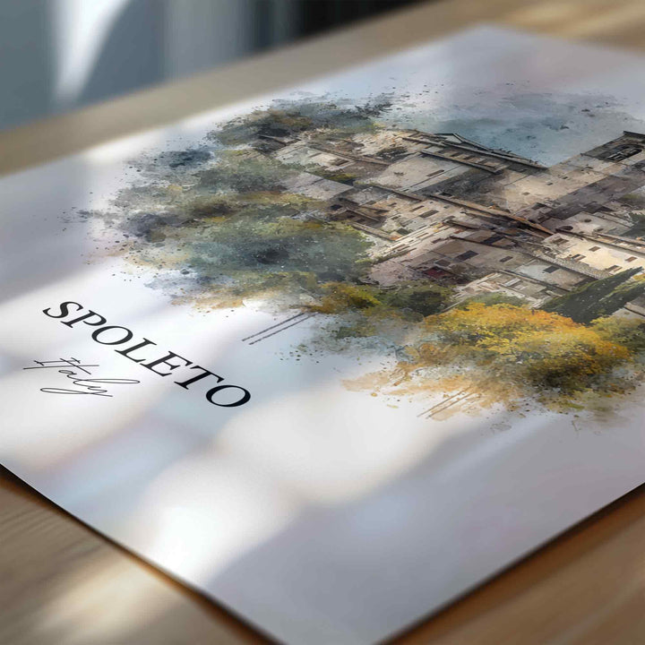Spoleto, Italy – Watercolor Art Print