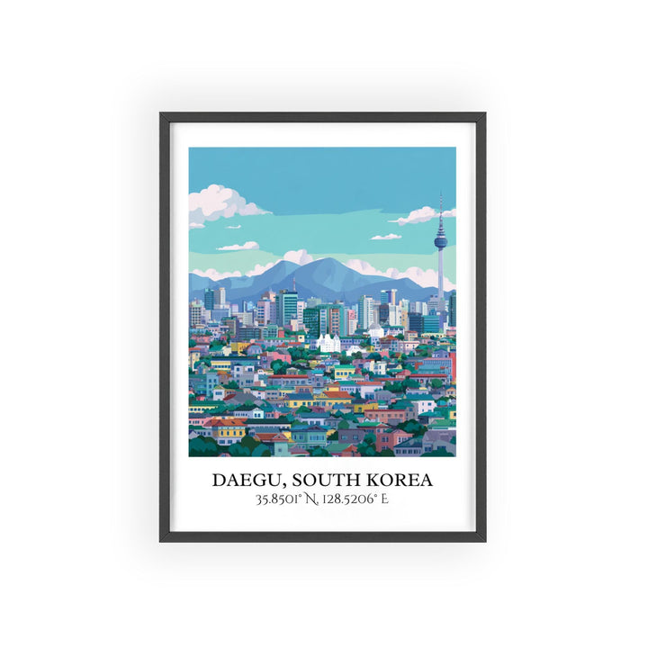 Daegu, South Korea – Watercolor Art Print