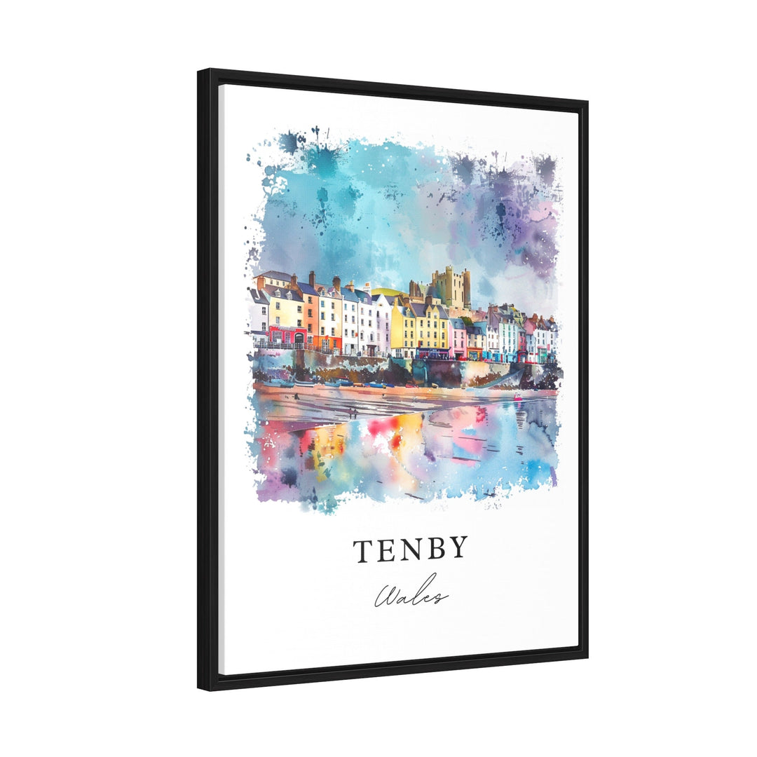 Tenby Wales Wall Art, Tenby Print, Wales Watercolor, Tenby Gift,