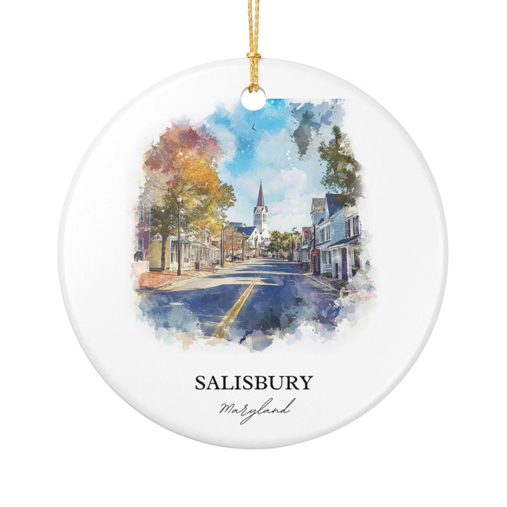 Salisbury MD Ornament: Unique Salisbury Maryland Souvenir, Maryland Xmas Decor, and Authentic Maryland Gift