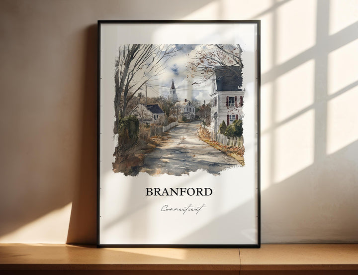 Branford, Connecticut, Connecticut – Watercolor Art Print