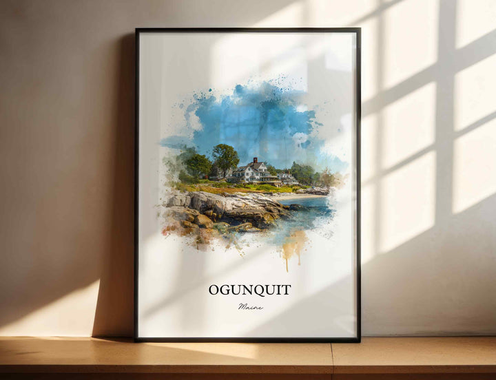 Ogunquit, Maine – Watercolor Art Print