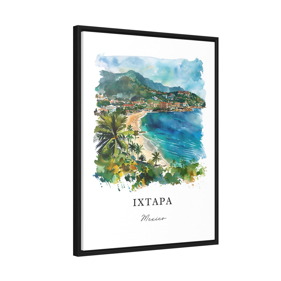 Ixtapa MX Wall Art, Guerrero Mexico Print, Ixtapa Watercolor, Ixtapa MX Gift,