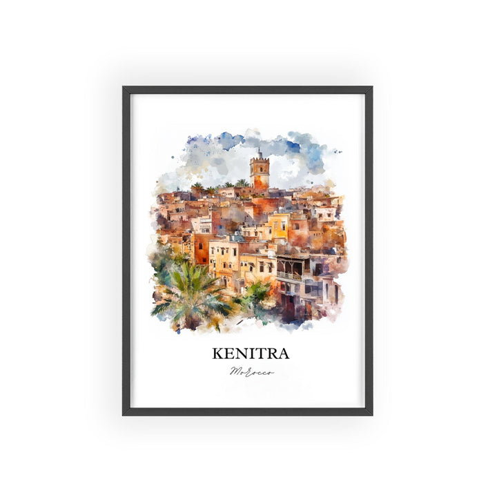 Kenitra, Morocco – Watercolor Art Print