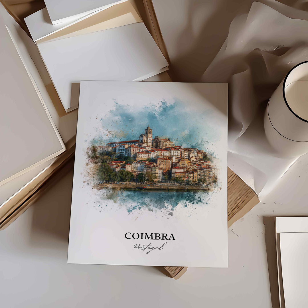 Coimbra, Portugal – Watercolor Art Print
