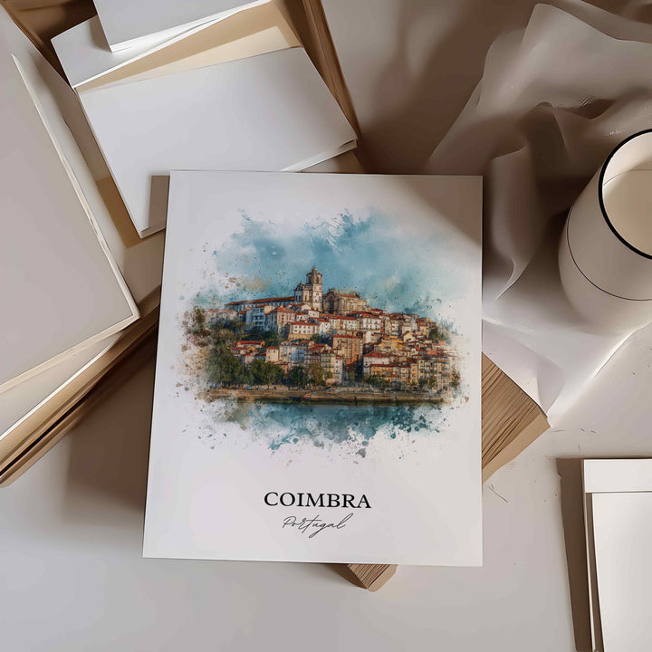 Coimbra, Portugal – Watercolor Art Print