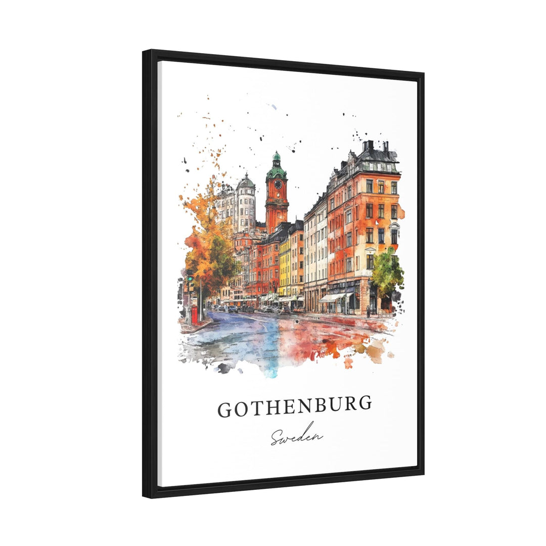 Gothenburg Wall Art, Gothenburg Print, Gothenburg Watercolor Art, Gothenburg Sweden Gift, Travel Poster, Housewarming Gift