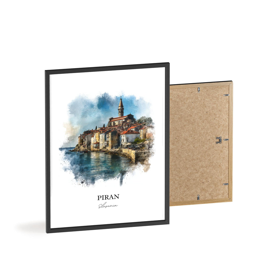 Piran, Slovenia – Watercolor Art Print