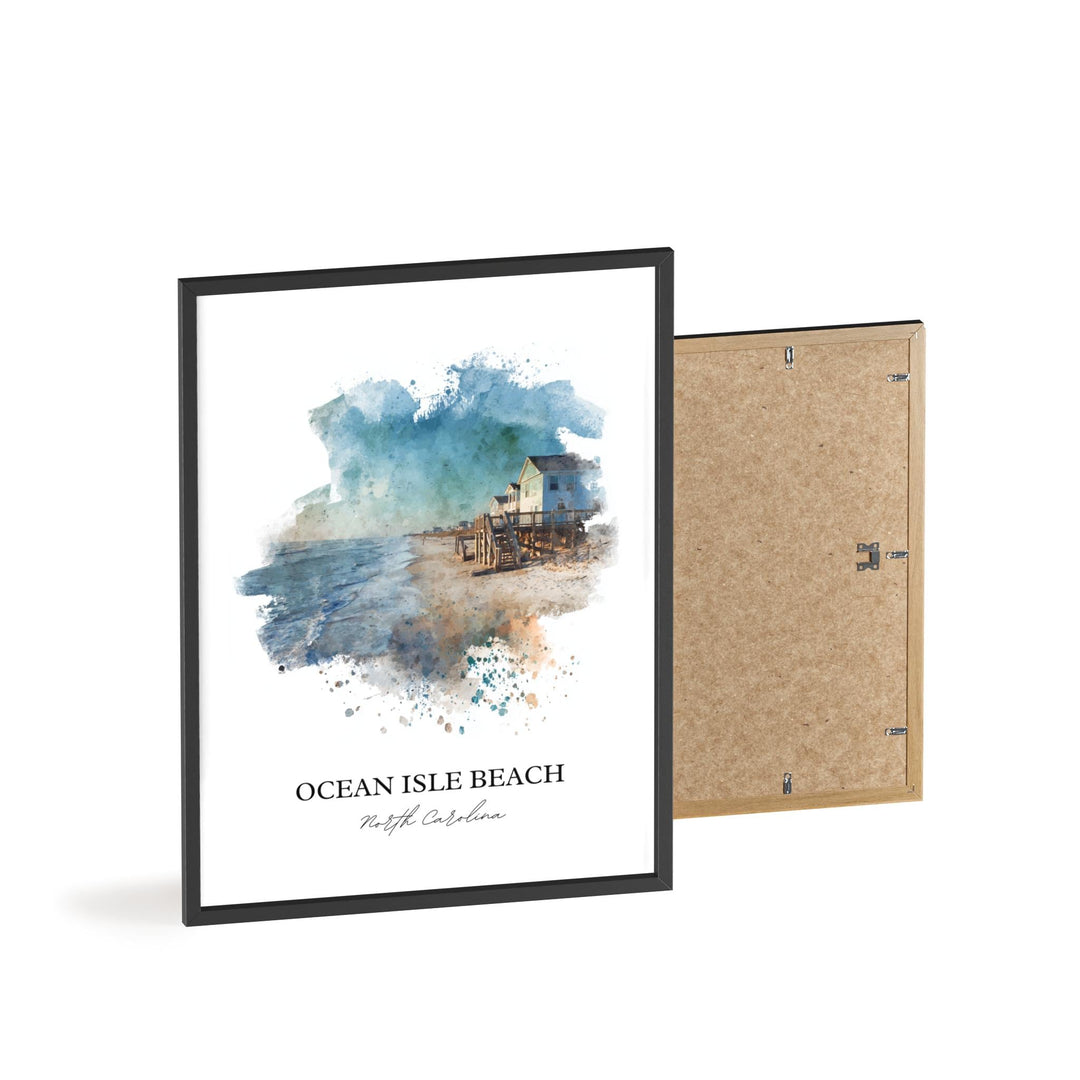 Ocean Isle Beach, North Carolina – Watercolor Art Print