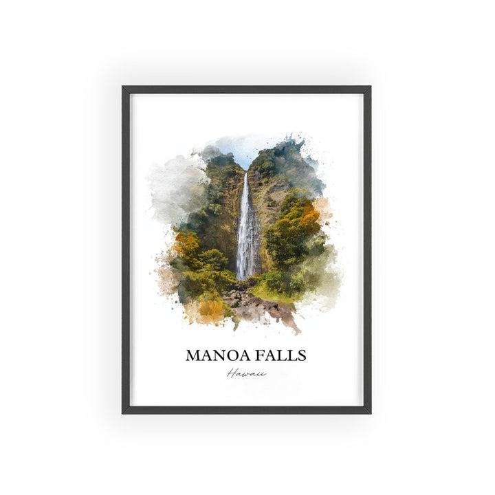Manoa Falls Wall Art, Manoa Falls Print, Hawaii Watercolor Art, Manoa Falls Gift, Travel Print, Travel Poster, Housewarming Gift