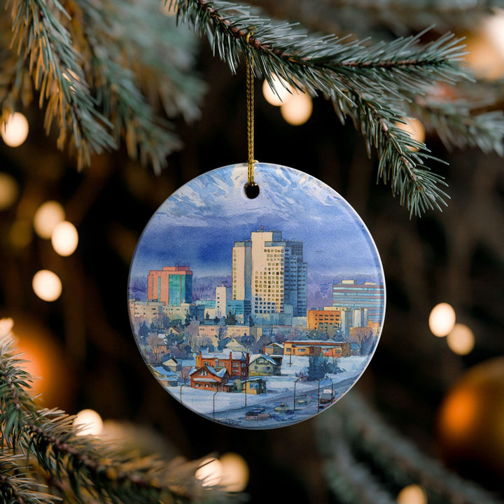 Anchorage AK Ornament: Unique Anchorage Souvenir, Anchorage Xmas Decor, and Authentic Anchorage Alaska Gift