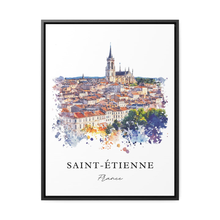 Saint-Etienne Art, Saint-Etienne Print, Saint-Etienne Watercolor, Saint-Etienne France Gift,