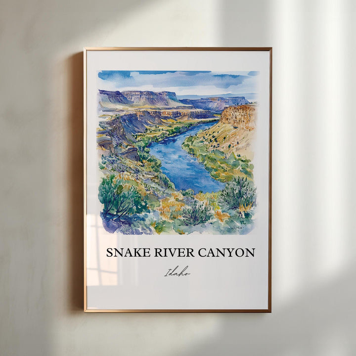 Snake River Idaho Art, Columbia River Idaho Print, Idaho Artwork, Snake River Canyon Gift, Travel Print, Travel Poster, Housewarming Gift