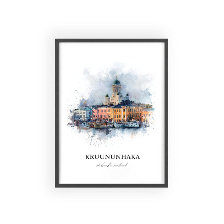 Kruununhaka, Finland – Watercolor Art Print