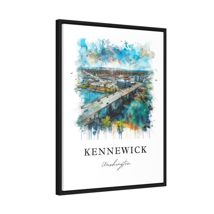 Kennewick WA Wall Art, Kennewick Print, Kennewick Watercolor Art, Benton County WA Gift,