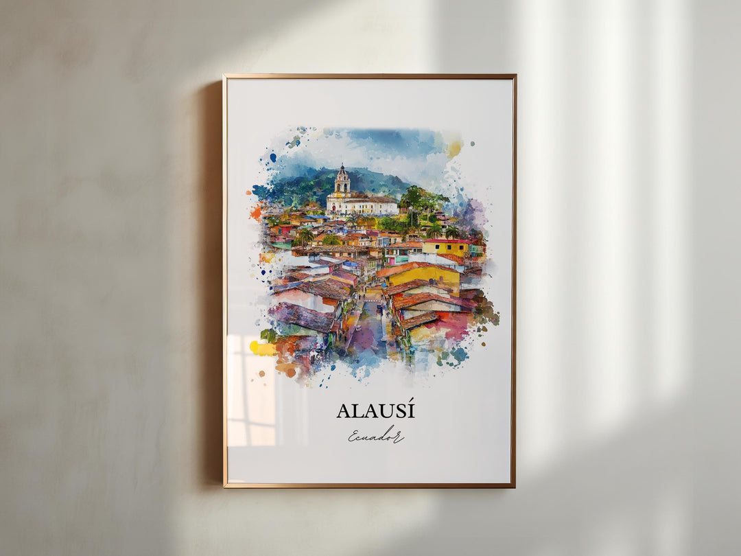 Alausí, Ecuador – Watercolor Art Print