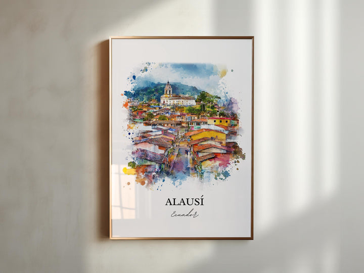 Alausí, Ecuador – Watercolor Art Print