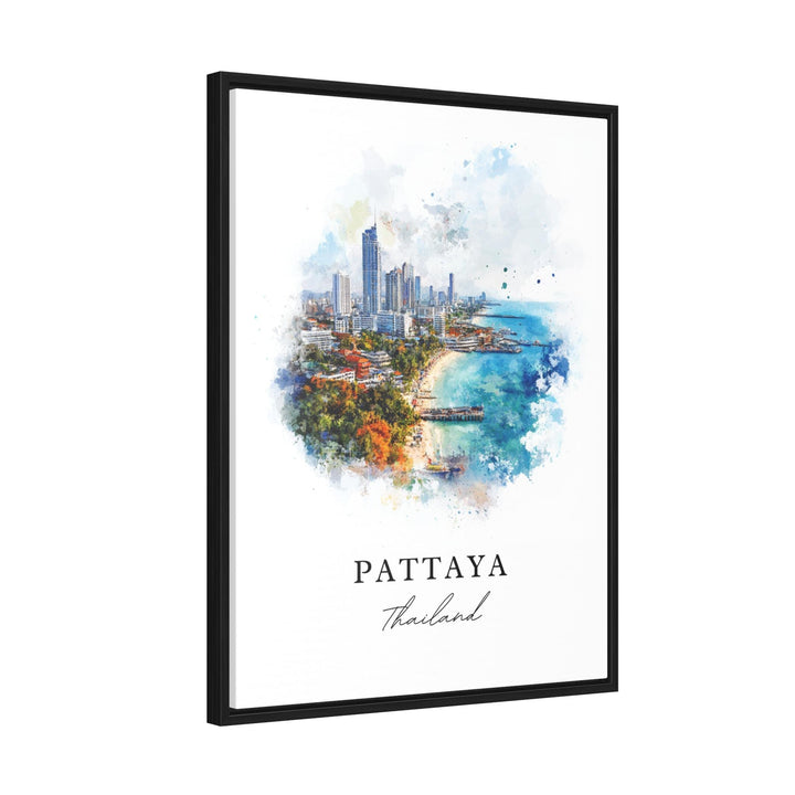 Pattaya Wall Art, Pattaya Print, Pattaya Watercolor Art, Pattaya City Thailand Gift,