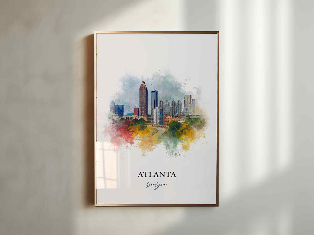 Atlanta, Georgia – Watercolor Art Print