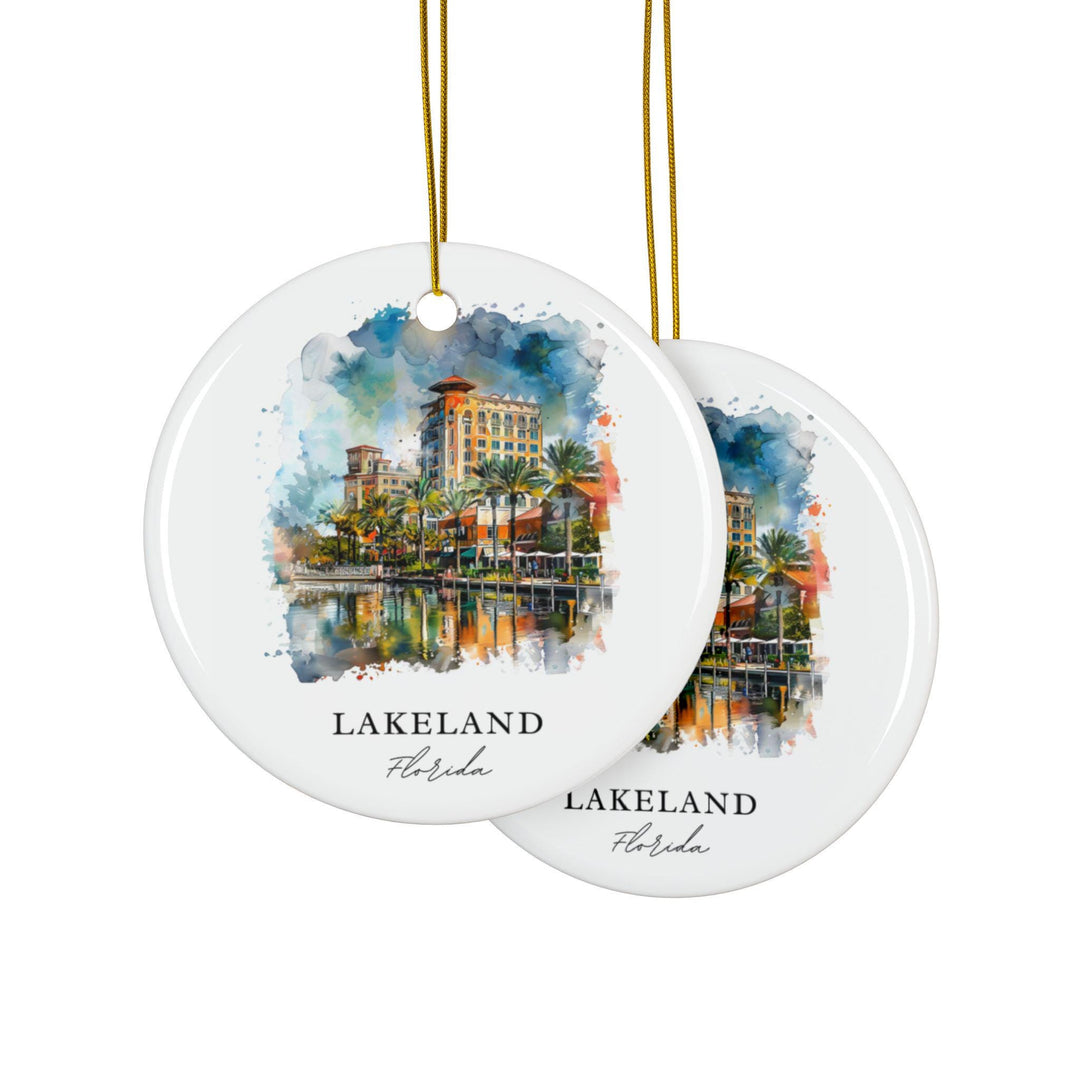 Lakeland FL Ornament: Unique Lakeland FL Souvenir, Florida Xmas Decor, and Authentic Lakeland Florida Gift
