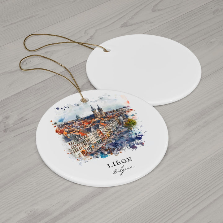 Liege Belgium Ornament: Unique Liege Souvenir, Liege Xmas Decor, and Authentic Liege Belgium Christmas Gift