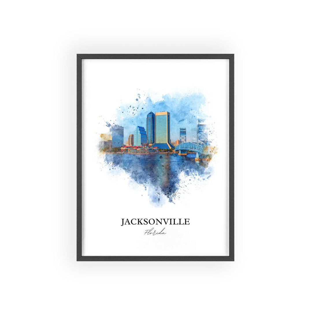 Jacksonville, Florida – Watercolor Art Print