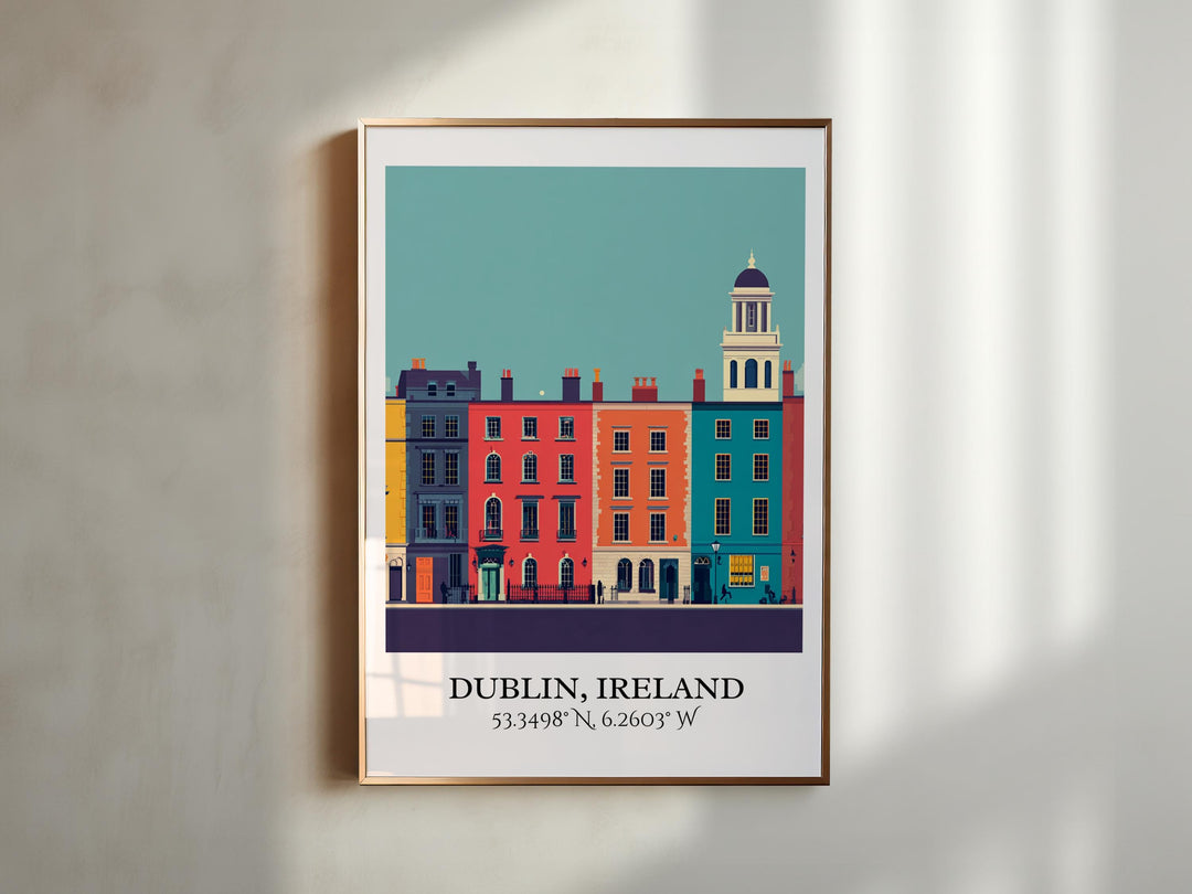Dublin Art, Dublin Retro Travel Art, Dublin Home Decor, Dublin Ireland Gift, Ireland Travel Art, Travel Prints, Housewarming Gift