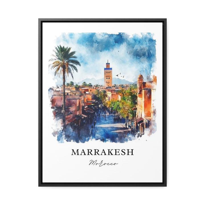 Marrakesh Wall Art, Marrakesh Print, Marrakesh Watercolor Art, Marrakesh Morocco Gift, Travel Print, Travel Poster, Housewarming Gift