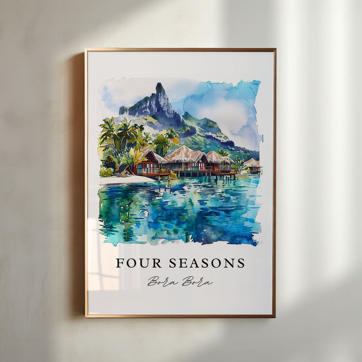 Bora Bora, French Polynesia – Watercolor Art Print