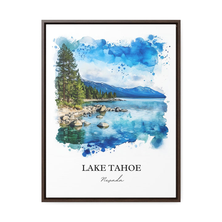 Lake Tahoe NV Wall Art, Sierra Nevada Print, Washoe County Watercolor Art, Lake Tahoe Gift, Travel Print, Travel Poster, Housewarming Gift