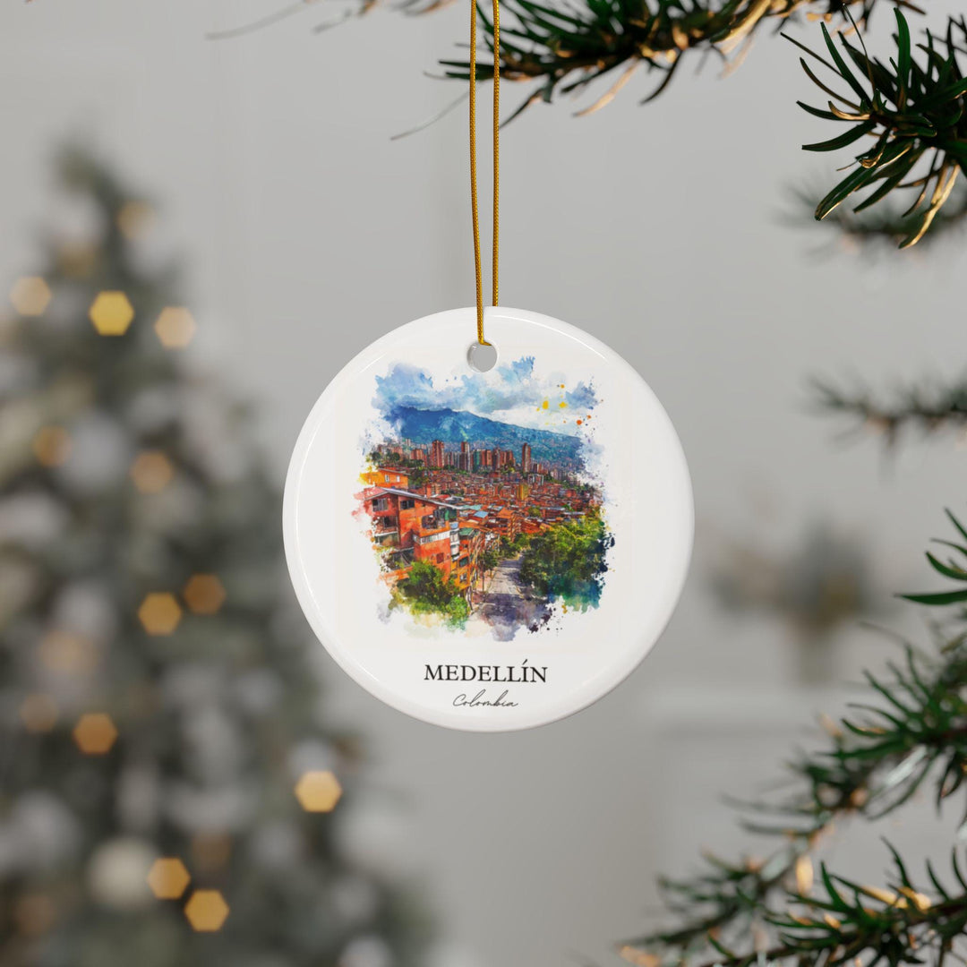 Medellin Colombia Ornament: Unique Medellin Souvenir, Medellin Xmas Decor, and Authentic Colombia South America Gift