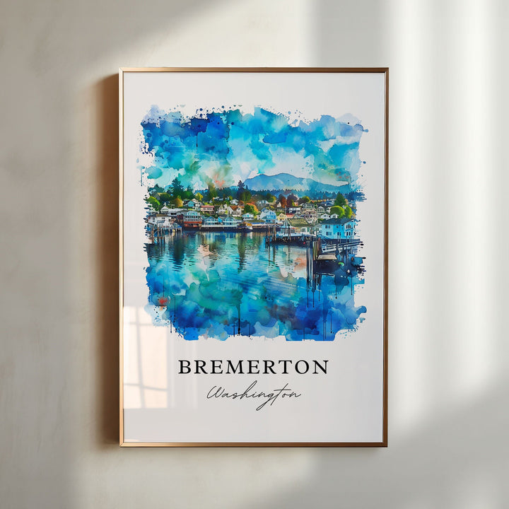 Bremerton Wall Art - State of Washington Print