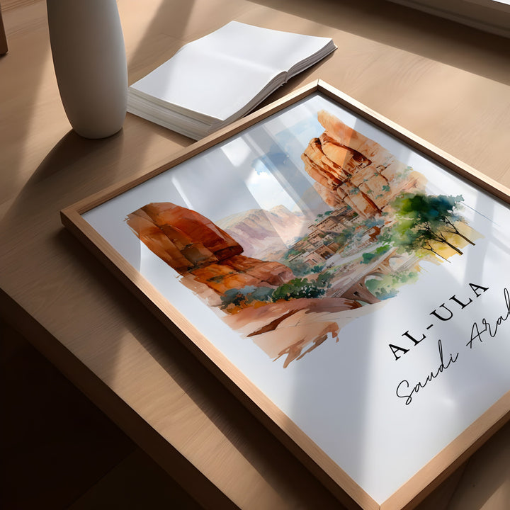 Al-Ula Saudi Arabia wall art - Saudi Arabia, Al-Ula poster print, Al-Ula Wedding gift, Birthday present, Custom Text, Perfect Gift