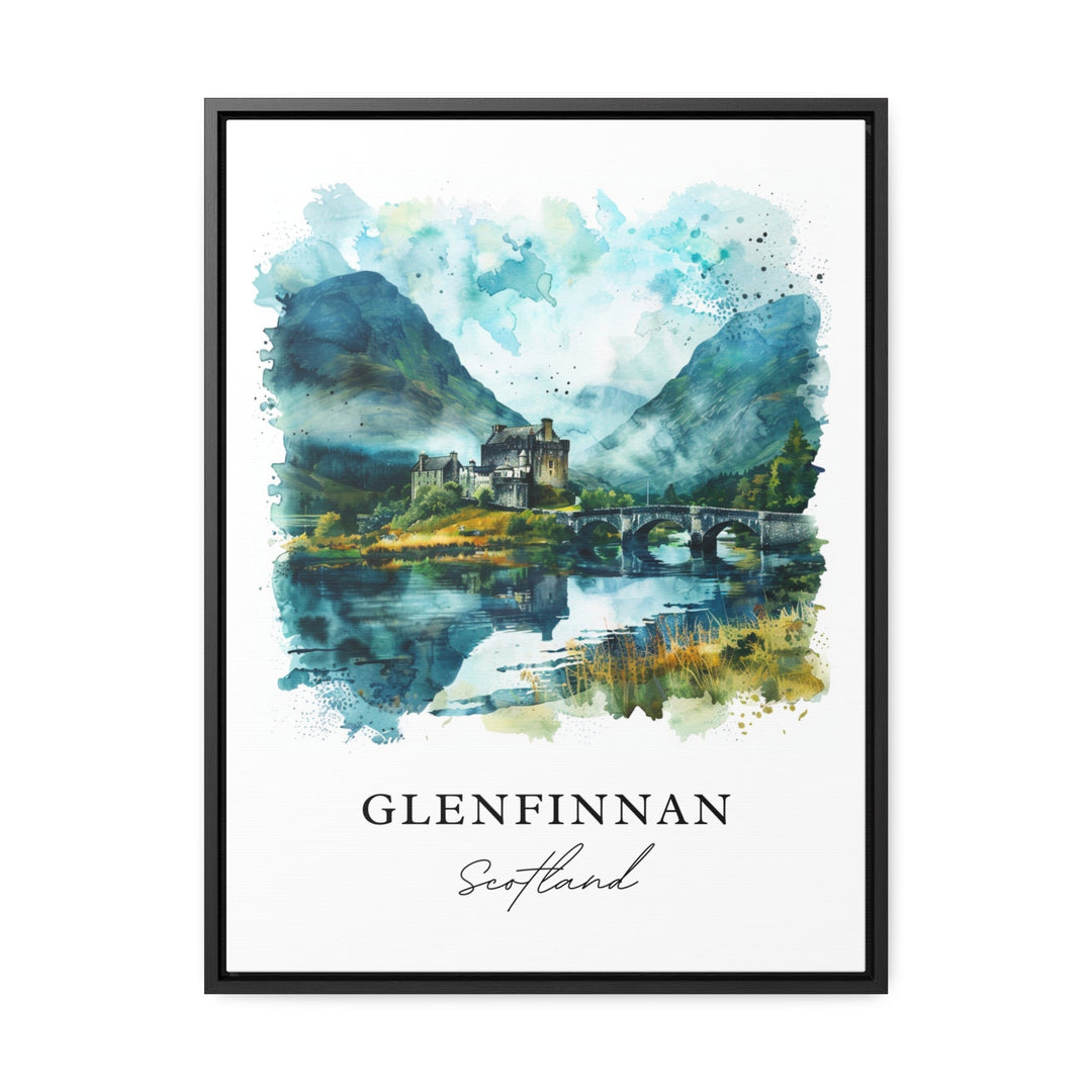 Glenfinnan Wall Art, Glenfinnan Print, Scotland Watercolor, Scotland Gift,