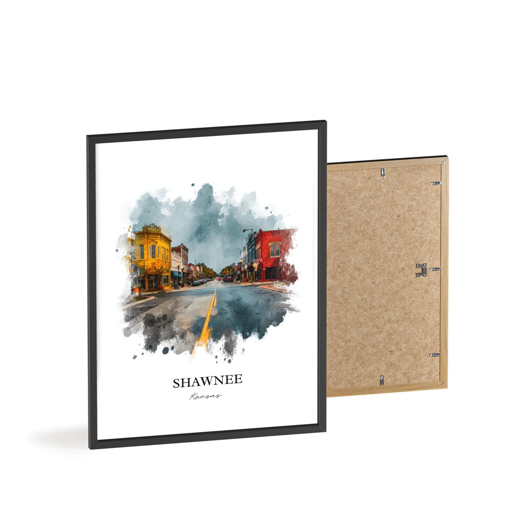 Shawnee, Kansas – Watercolor Art Print