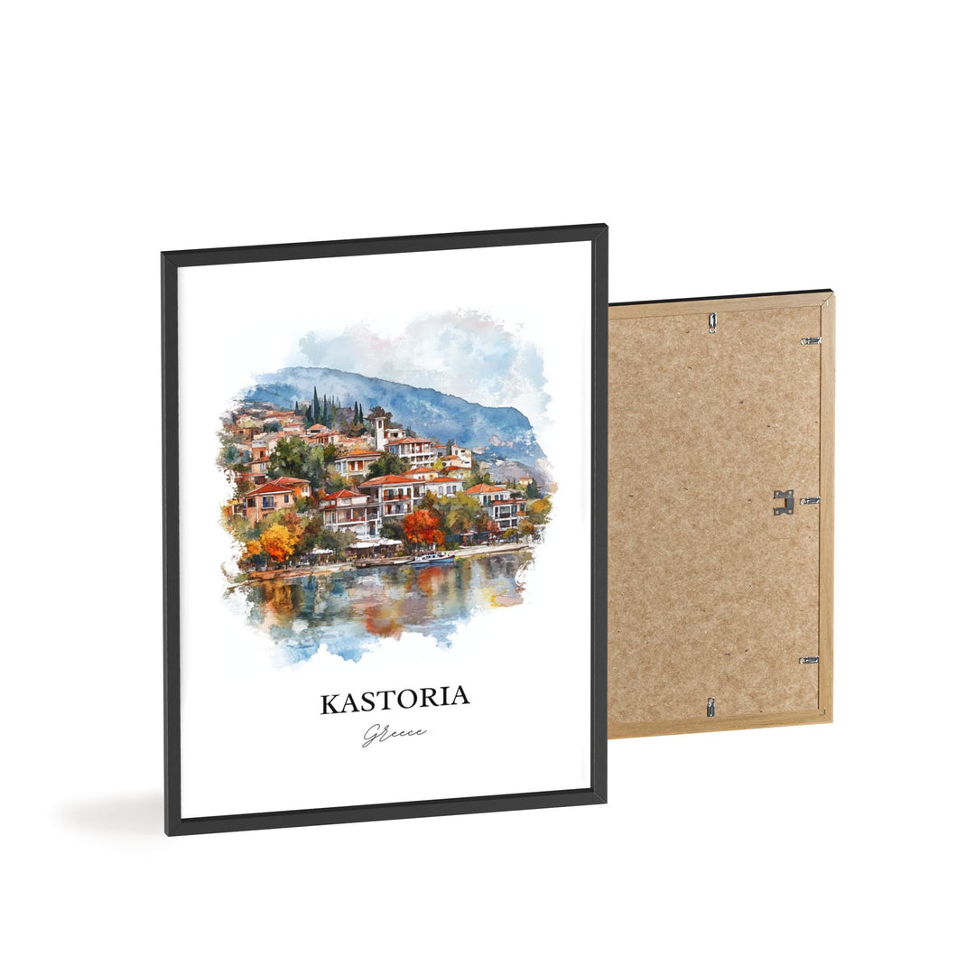 Kastoria, Greece – Watercolor Art Print