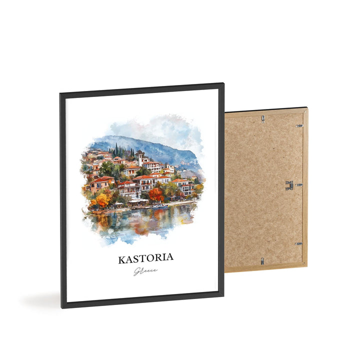 Kastoria, Greece – Watercolor Art Print