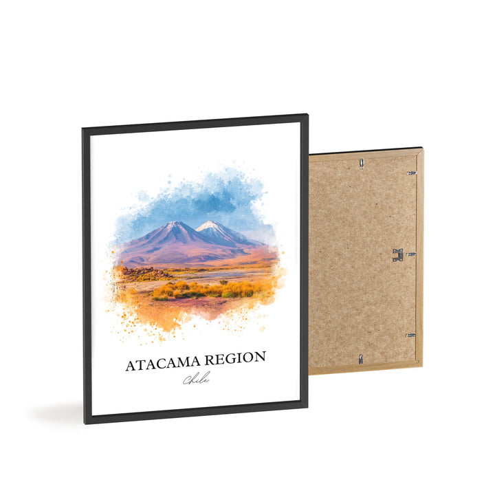 Atacama Region Wall Art, Atacama Print, Atacama Watercolor Art, Atacama Chile Gift, Chile Travel Print, Travel Poster, Housewarming Gift