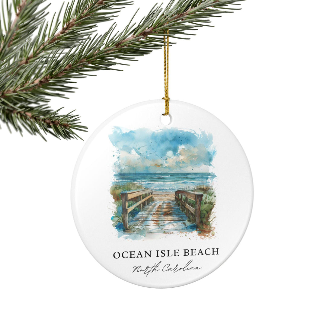 Ocean Isle Beach Ornament: Unique Ocean Isle Beach Souvenir, North Carolina Xmas Decor, and Authentic Ocean Isle NC Gift