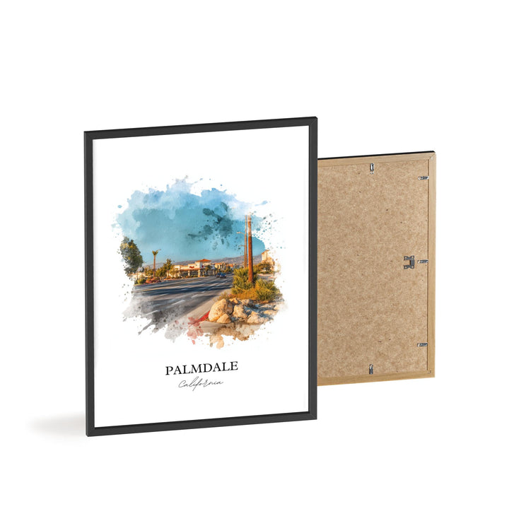 Palmdale, California Wall Art, Palmdale Print, California Watercolor Art, Los Angeles Gift, Travel Print, Travel Poster, Housewarming Gift