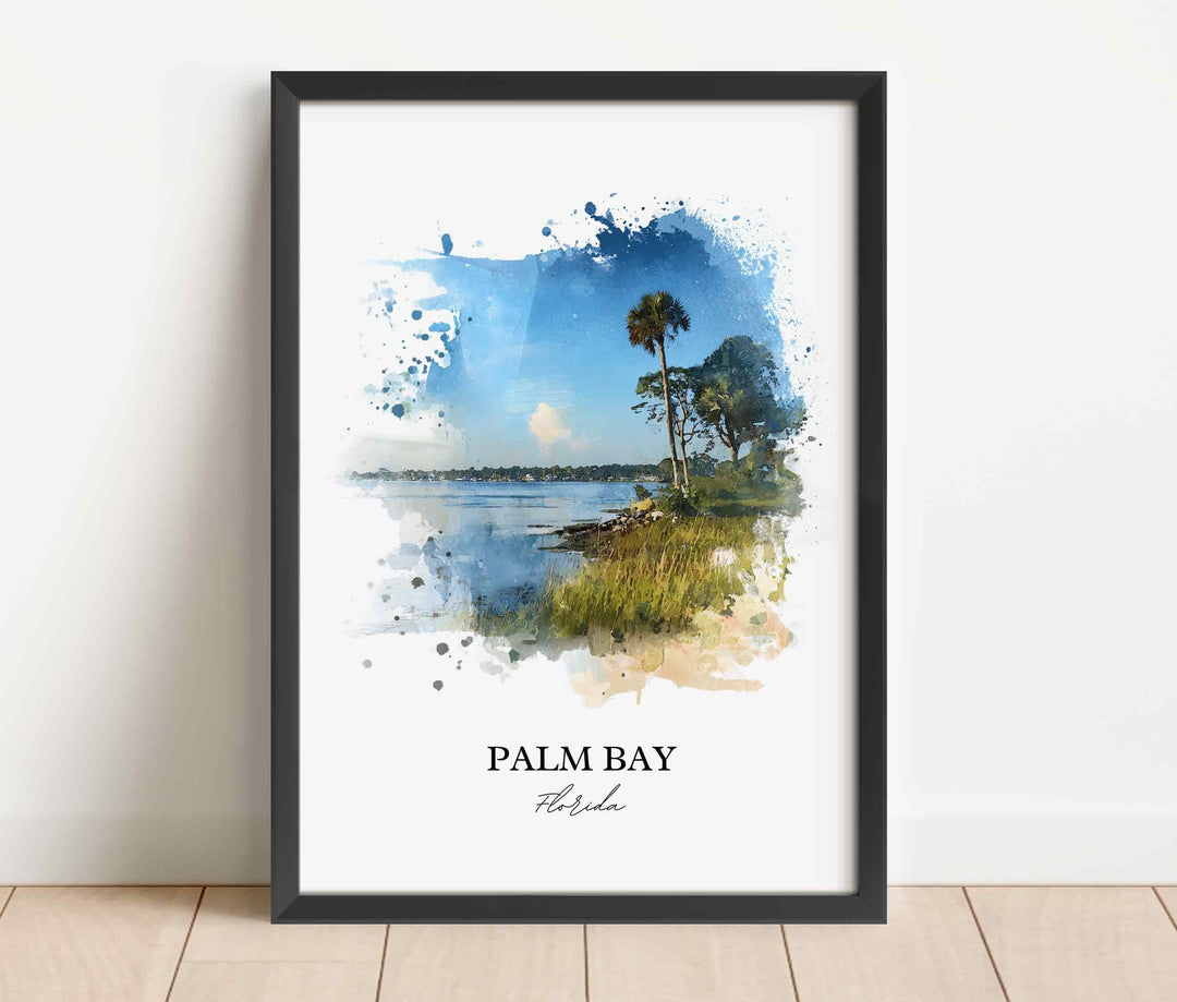 Palm Bay, Florida – Watercolor Art Print