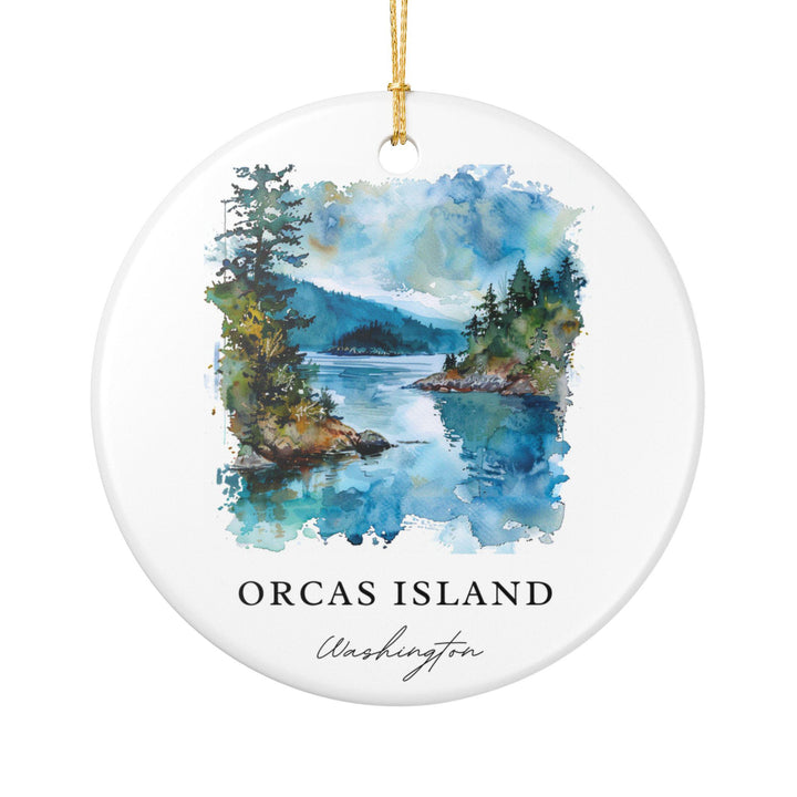 Orcas Island Ornament: Unique Orcas Island Souvenir, Orcas Island Xmas Decor, and Authentic Washington Gift
