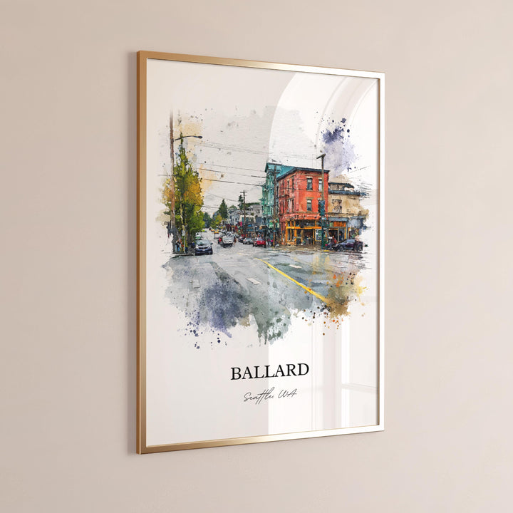 Ballard, Washington – Watercolor Art Print