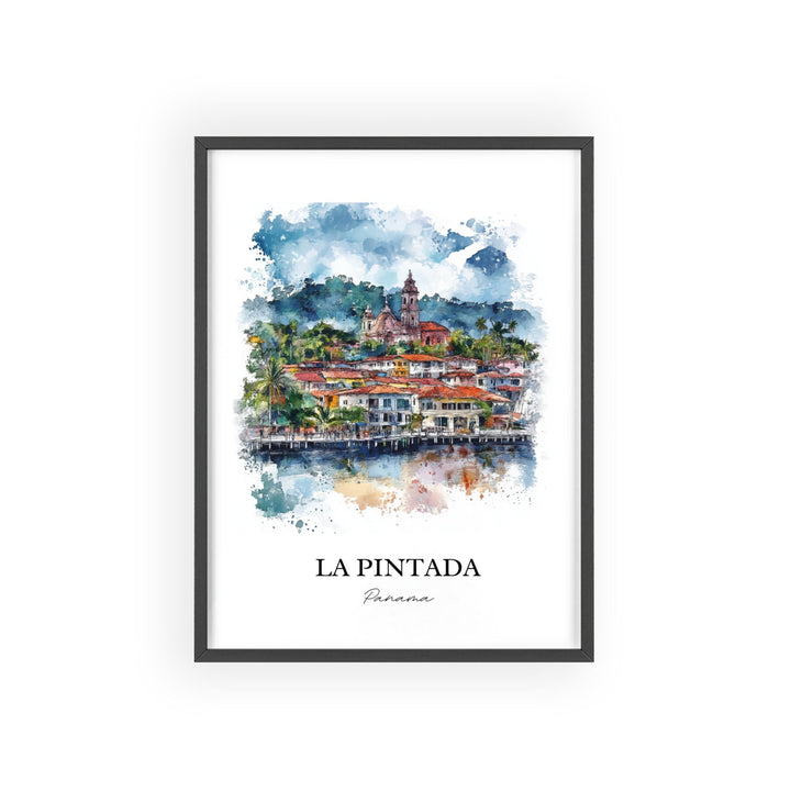 La Pintada Wall Art, La Pintada Panama Print, Panama Watercolor Art, La Pintada Gift, Travel Print, Travel Poster, Housewarming Gift